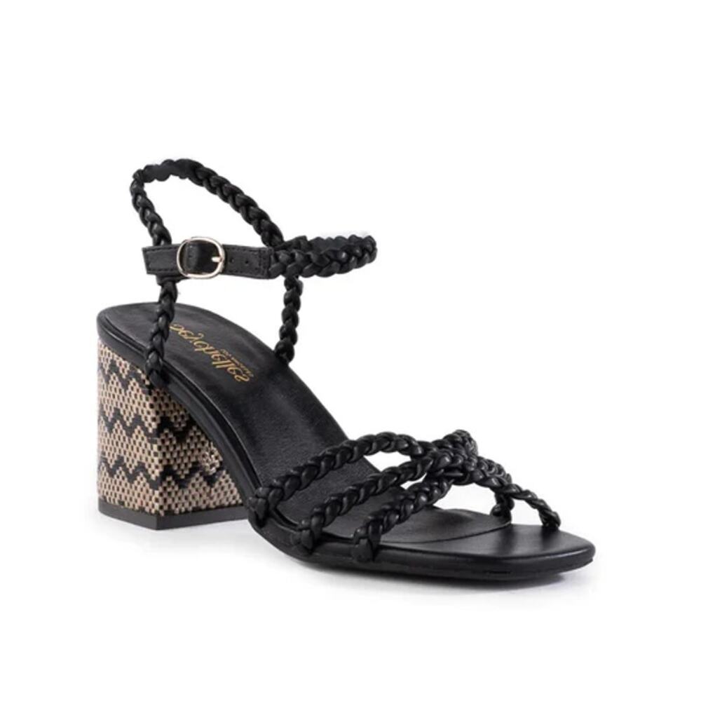 Seychelles Womens Cater To You Heeled Sandals US 6 EU 36.5 Black EUC